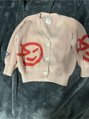 Wynken Blush Pink Knit Cardigan Sweater size 6y